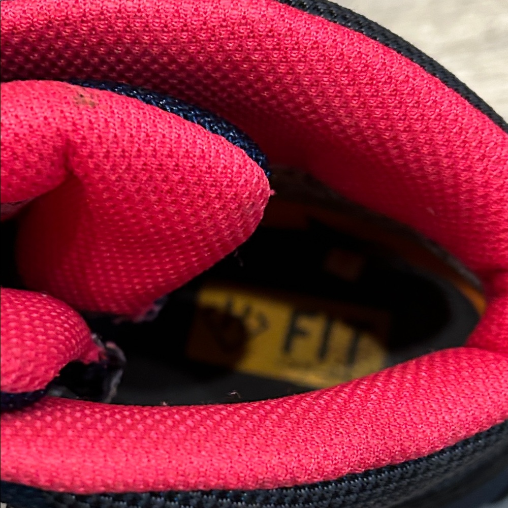 Women's Athletic Hiking Shoes - Navy and Pink - Picture 4 of 9